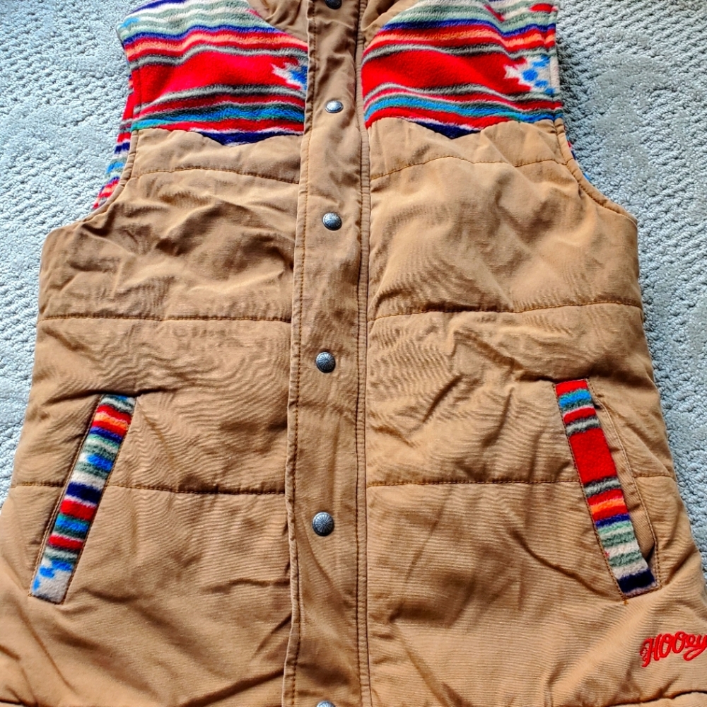 Hooey brand sz small vest fleece lined excellent used condition